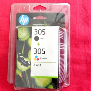 HP 305 - 2 Cartouches d'Encre Standard Noir + Magenta Blue Jaune - 2024 - Photo 1/3