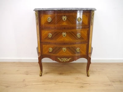 Biedermeier Kommode Louis Seize furniert mit Palisander Bronze Beschläge um 1900 - Bild 1 von 4