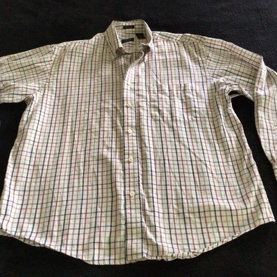 IZOD Mens Shirt Size Large Button Up Long Sleeve Plaid Wrinkle Free - Image 1 of 4