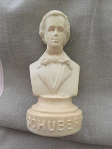 Halbe 1950’s Franz Schubert Classical Music Composer 4” Vinyl Statuette Bust - Picture 1 of 7
