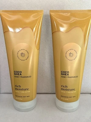 x2 Bath & Body Works COCO SHEA HONEY Rich Moisture Wash Shower 10 oz each NEW - Image 1 of 2