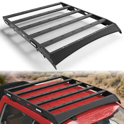 Top Roof Rack Cross Bar Steel w/Led Side Lights Fit Ford F150 2009-2014 4-doors - Image 1 of 4