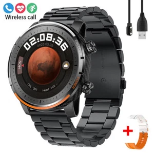 Smartwatch Herren Frauen Fitness Tracker Blutdruck Herzfrequenz NFC BT Uhren - Bild 1 von 12