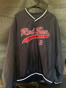 Vintage Red Sox Windbreaker Pullover V-neck Great Condition XL