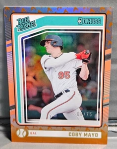 2024 Donruss Coby Mayo bewertete Aussichten #08/75 On Fire - Bild 1 von 2