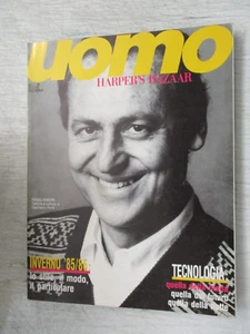UOMO HARPER'S BAZAAR ITALIAN MAGAZINE JULY AUGUST 1985 #32 RENZO ARBORE FASHION - Picture 1 of 3