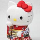 SANRIO Hello Kitty Doll Beckoning Cat KIMONO Kakinuma Toko Red New from Japan