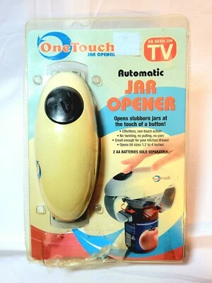Abridor de tarros automático One Touch como se ve en la televisión (paquete dañado/amarillento), nuevo Foto 1 de 3