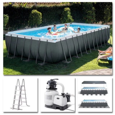 INTEX Komplettset Ultra XTR Frame Pool 732x366x132cm + Sandfilter Salzwasser - Bild 1 von 4