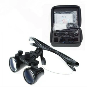 Dental Medical 2.5X Binocular Loupes Magnifying Optical Glasses Black UK STOCK - Picture 1 of 11