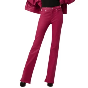 Hudson Barbara Coated Beet Red High Rise Bootcut Jean, Size 28, NWT - Picture 1 of 15