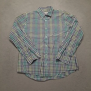Jack Spade Shirt Mens XL Green White Plaid Button Up Long Sleeve Cotton Adult - Picture 1 of 8