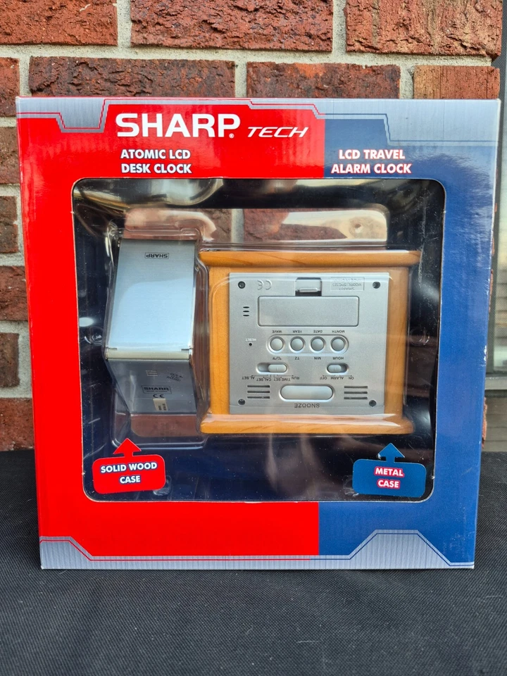 Sharp Atomic Desk Clock and Travel Clock Combo (49353575322)