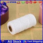 Au 1 Roll 100 Meters 2Ply Cotton Twine Diy Weaving Handmade Craft Rope (White