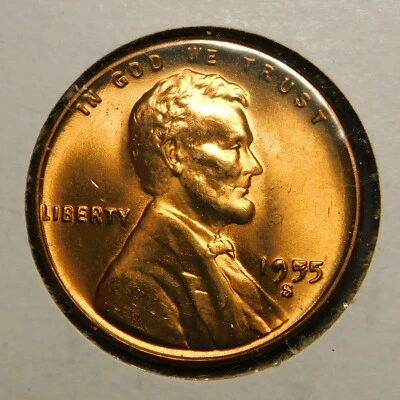 Centavo Lincoln Wheat 1955 S/S BU RPM-002 "Moneda real en las 6 fotos" Foto 1 de 4