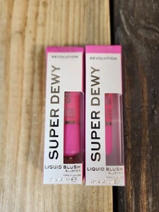 2PK Makeup Revolution SuperDewy Liquid Blush .5oz You Had Me At First Blush Pink - Picture 1 of 2