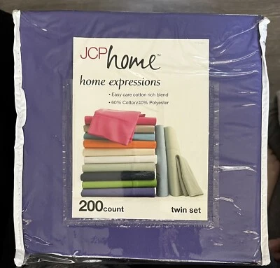 Purple JCP Home Expressions Twin Sheet Set - Image 1 of 2
