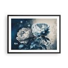 Poster Print 70x50cm Wall Art Picture Flowers Classic Rococo Frame Image Artwork
