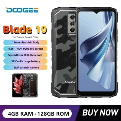 DOOGEE Blade 10 Dünnes Robustes Handys 6,56" 128GB Android 14 Global Version - Image 1 of 4