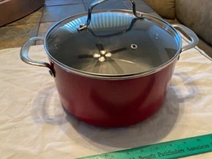 FOOD NETWORK HEAVY ALUMINUM NON STICK CERAMIC COATED 6 QT STOCK POT - NEW - Picture 1 of 4