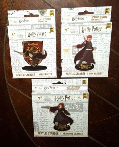 Lot of 3 Harry Potter Acrylic Standee: HERMIONE GRANGER/HARRY POTTER/RON WEASLEY Cover