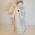 Hallmark - Christmas Halo Crowned Angel with Silver Heart Ceramic Stands Alone