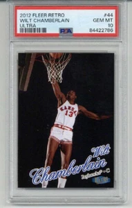 2012 FLEER RETRO ULTRA #44 WILT CHAMBERLAIN CARD KANSAS JAYHAWKS PSA 10 POP 3 - Picture 1 of 2