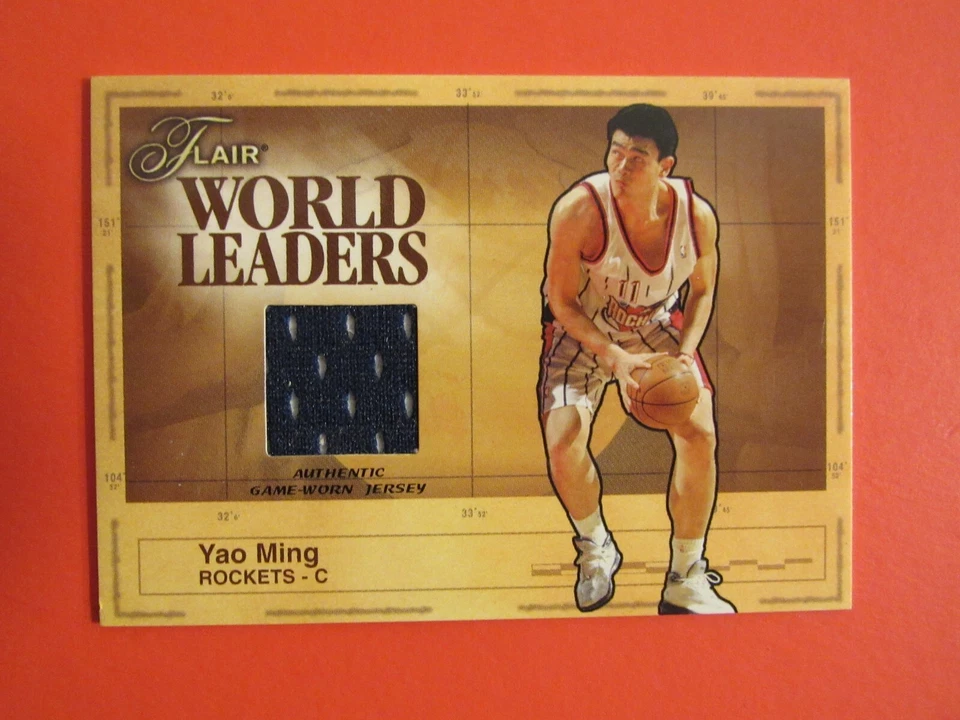 Camiseta deportiva Flair World Leaders 2003-04 usada en juegos Yao Ming #WL-YM HOF Foto 1 de 2