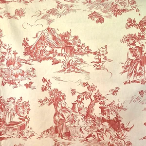 Texunion French County Style Toile Romántico Granja Escenas de Jouy 2.7 yardas - Imagen 1 de 12