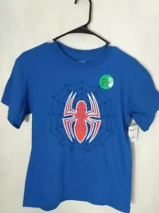 Boys Size XL 14-16 Marvel Shirt Glows in the Dark Spider Man NWT - Picture 1 of 6