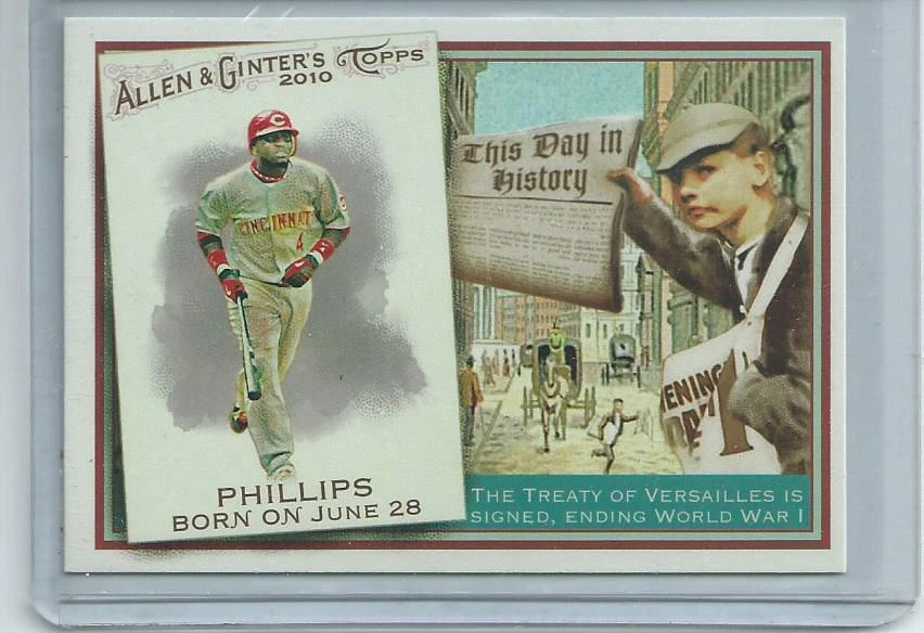 2010 TOPPS ALLEN & GINTER THIS DAY IN HISTORY BRANDON PHILLIPS #TDH47 - Image 1 of 1
