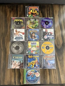 PS1 Game Lot (14) Rugrats, Crash Bandicoot Warped, Harry Potter, Pac-Man World - Picture 1 of 6
