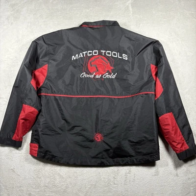 MATCO Tools Good As Gold Men's Size XL Windbreaker Jacket Zip Red Black #2629 - Image 1 of 4