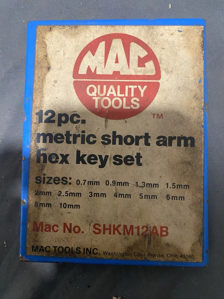 MAC TOOLS 14 pc. metric short arm hex key set Mac No. SHKM15AB - Image 1 of 2