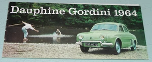 Renault Dauphine Gordini 1964 France Market Small Format Sales Brochure 12 pages - Bild 1 von 12