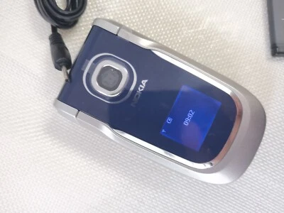 Original Nokia 2760 blue grey red UNLOCKED Flip CellPhone Bluetooth MP3 Player - Image 1 of 4