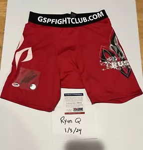 Georges St-Pierre GSP RUSH Autographed UFC Fight Shorts Signed PSA/DNA COA - Picture 1 of 4