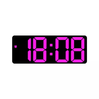 Reloj Despertador LED Digital Pantalla de Reposo Temperatura Tiempo Escritorio Decoración Espejo Grande Foto 1 de 4