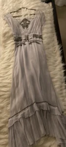 Free People Womens Size 2 Lavender Halter Chiffon Long Maxi Gown Dress RARE - Picture 1 of 9