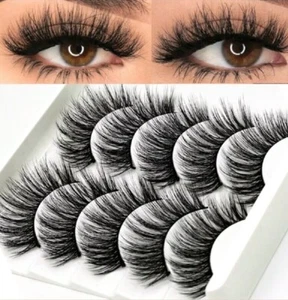 10 pair 3D Mink Natural Thick False Eyelashes Hand made Lashes Extension - Picture 1 of 3