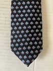 Harbour Side Cravats Men's Necktie Tie Silk Black Multicolor Fish Repeat 57"