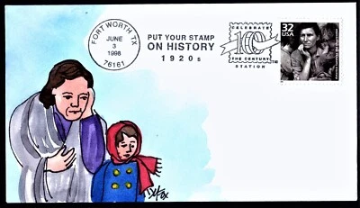 Rare Unofficial Predate 3185m 1st Day FDC Ft Worth Jun 3 1998 Melissa Fox Cach - Image 1 of 3