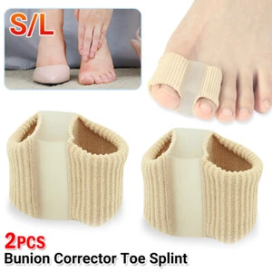 2PCS Bunion Corrector Toe Splint Straightener Hallux Valgus Foot Separator - Picture 1 of 9