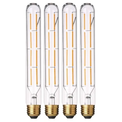 4Pack 2700K Dimmable T10 T30 LED Bulbs 8 Watt E26 550LM 8.9 in 700LM Warm White - Image 1 of 4