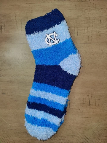 North Carolina Tar Heels Women's Fuzzy NCAA Ankle Team Sleep Socks Medium Cover