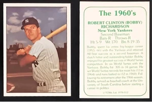 BOBBY RICHARDSON "THE 1960's" - NM/MT+ - 1978 TCMA # 112 - NEW YORK YANKEES 2B - Picture 1 of 3
