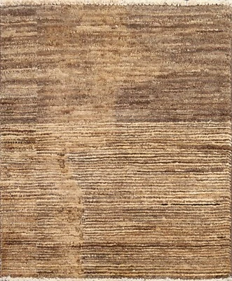 Abstract Gabbeh Modern Oriental Area Rug Hand-knotted Wool Square Carpet 2x2 ft - Image 1 of 4