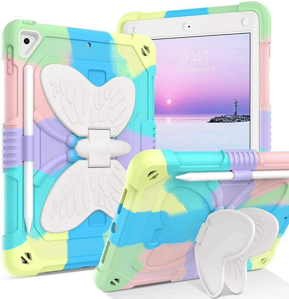 For iPad 9/8/7/6/5 Gen Pro/Air2/Air3 Heavy Duty Kickstand Kids Safety Cover Case - Image 1 of 1