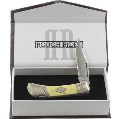 Rough Rider Classic Carbon Yellow Lockback Folding Pocket Knife RR1738 - Image 1 of 2