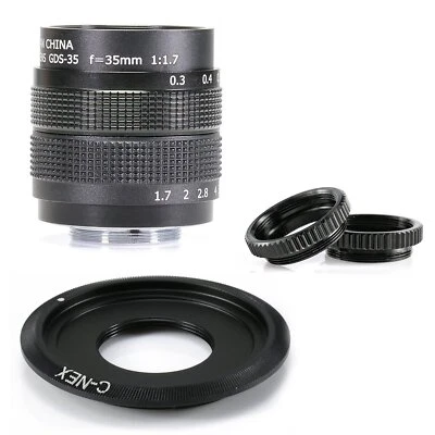 Fujian 35mm f/1.7 CCTV Cine Lens for A6300 A6000 A5000 A6400 NEX5T NEX3N NEX7 A7 - Image 1 of 4